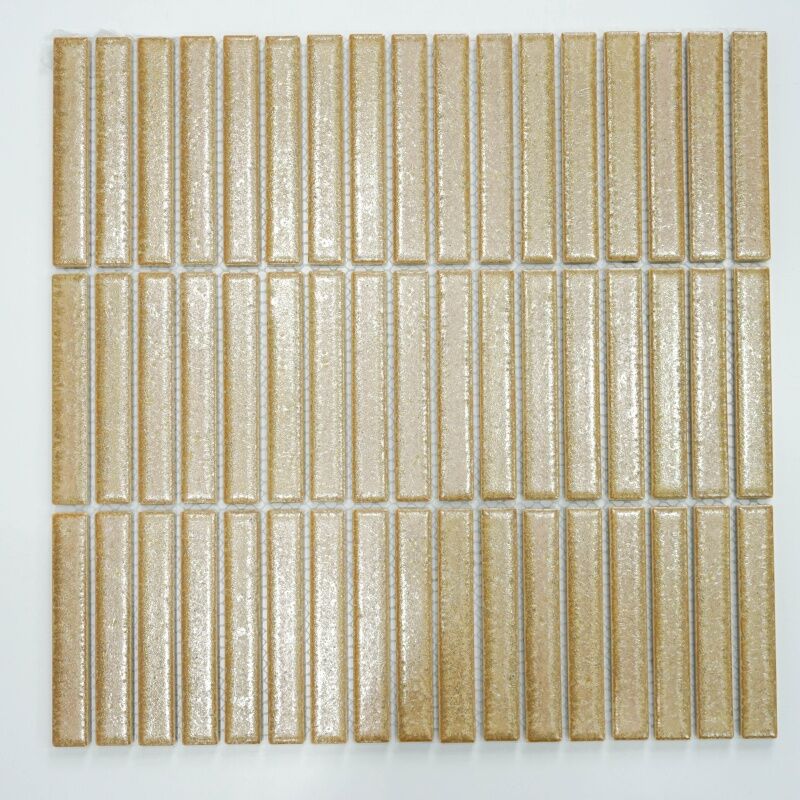 15x98mm long strip Yellow Mosaic tile High-Precision Fambe indoor hotel villa bathroom background wall tiles Wholesale factory 3 15x98mm long strip Yellow Mosaic tile High-Precision Fambe indoor hotel villa bathroom background wall tiles Wholesale factory - Image 3