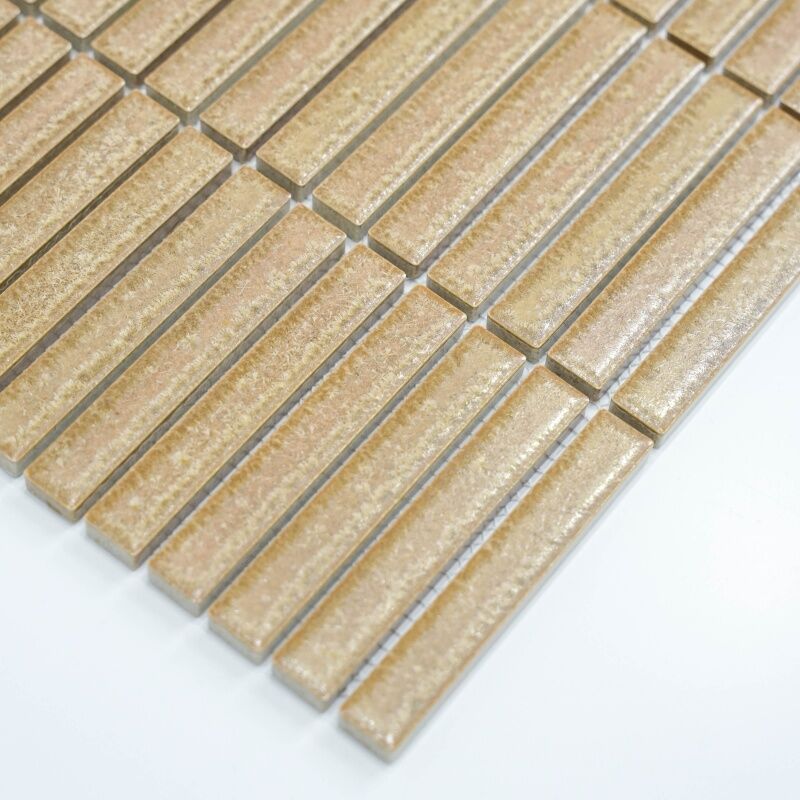 15x98mm long strip Yellow Mosaic tile High-Precision Fambe indoor hotel villa bathroom background wall tiles Wholesale factory 2 15x98mm long strip Yellow Mosaic tile High-Precision Fambe indoor hotel villa bathroom background wall tiles Wholesale factory - Image 2