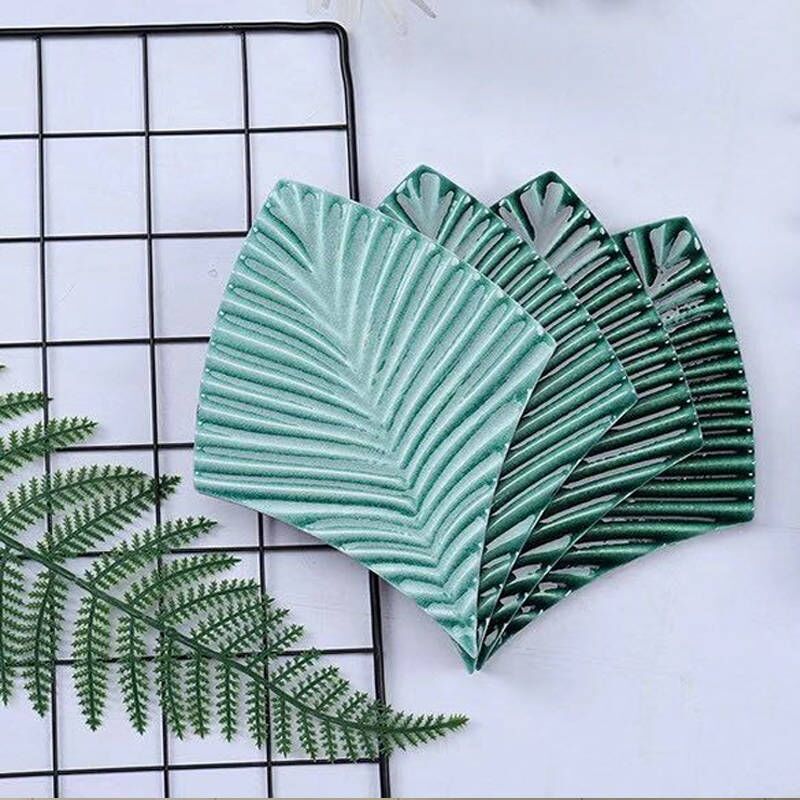 200x150mm Leaf Shape Bathroom Hotel Backsplash Handmade Fish Scale Green Interior 3D Irregular Kitchen Mosaic Wall Tiles Sale 1 Green-Interior-3D-Irregular-Mosaic-Tile