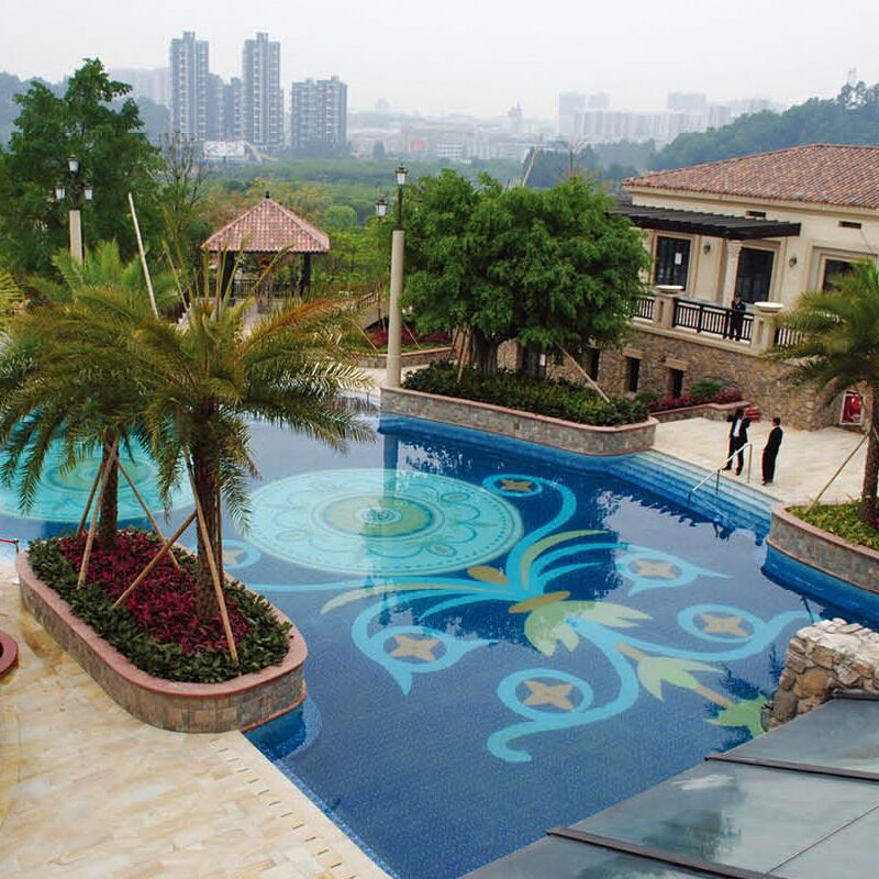 48mm Blue Green Cracked Bathroom Kitchen Backsplash Wall Floor Ice-crackle Porcelain Tiles Ceramic Mosaic for Swimming Pool 10 glass mosaic swimming pool tiles