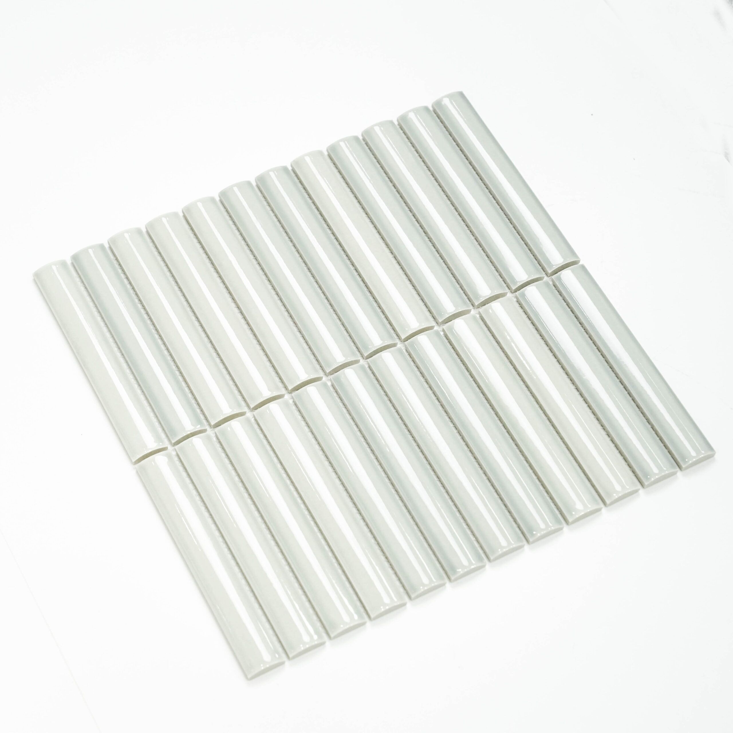 22x145mm 3D Semicircle White Glaze Mosaic tile High-Precision indoor hotel villa bathroom background wall tiles Wholesale Pice 2 22x145mm 3D Semicircle White Glaze Mosaic tile High-Precision indoor hotel villa bathroom background wall tiles Wholesale Pice - Image 2