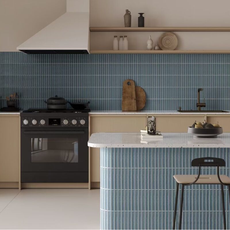 Blue Glaze Surface Mosaic Tile Indoor bathroom kitchen backsplash Wall Porcelain Tiles Factory 1 Blue Glaze Surface Mosaic Tile Indoor bathroom kitchen backsplash Wall Porcelain Tiles Factory