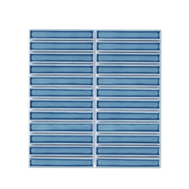 Blue Glaze Surface Mosaic Tile Indoor bathroom kitchen backsplash Wall Porcelain Tiles Factory 2 Blue Glaze Surface Mosaic Tile Indoor bathroom kitchen backsplash Wall Porcelain Tiles Factory - Image 2