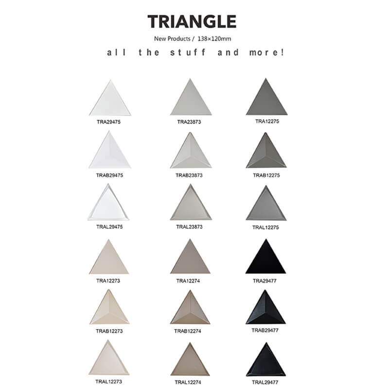 triangular shape mosaic Chinese factory manufacture black triangle wall tile porcelain mosaic 10 triangular shape mosaic Chinese factory manufacture black triangle wall tile porcelain mosaic - Image 10