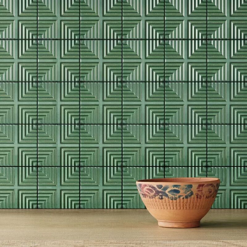 Green Glazed Handmade Tile Kitchen Bathroom Lnterior ackground Wall Ceramic Tiles Factory Wholesale 1 Green Glazed Handmade Tile Kitchen Bathroom Lnterior ackground Wall Ceramic Tiles Factory Wholesale