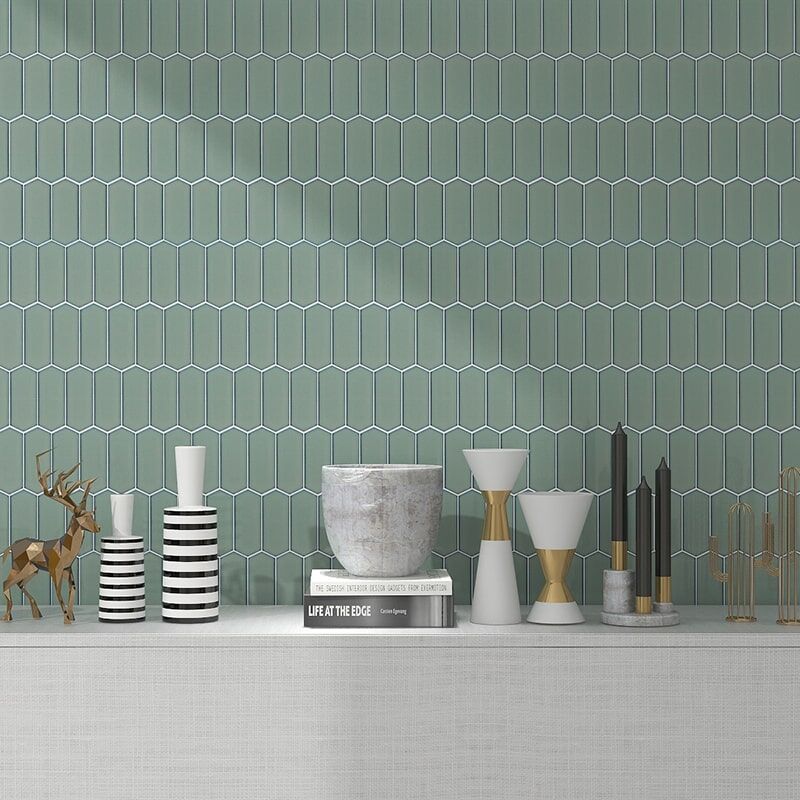 Factory Price Marble Crystal Glass Mosaic Tile Cheap Hexagon Floor Tile 2 Factory Price Marble Crystal Glass Mosaic Tile Cheap Hexagon Floor Tile - Image 2