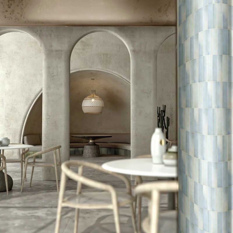 Mediterranean Style Blue Handmade Tile Interior Hotel Bar Decorative Tiles Wholesaler