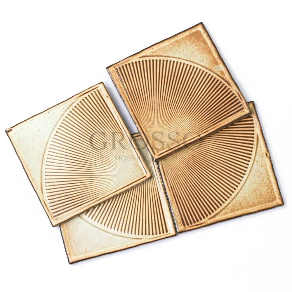 125mm Handmade Tile Square Bathroom Backsplash Wall Ceramic Mosaic Tile Chinese Factory 5 125mm Handmade Tile Square Bathroom Backsplash Wall Ceramic Mosaic Tile Chinese Factory - Image 5