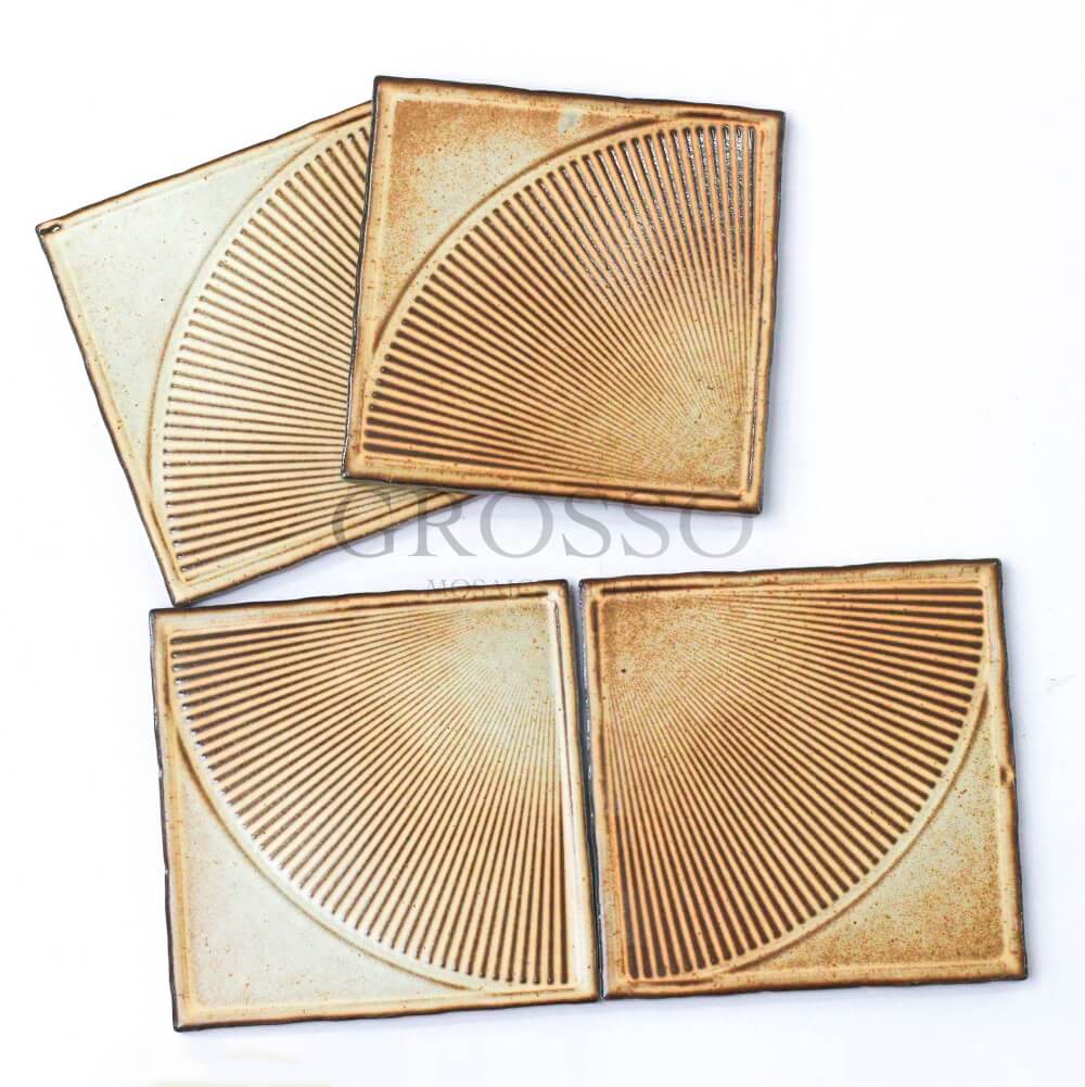 125mm Handmade Tile Square Bathroom Backsplash Wall Ceramic Mosaic Tile Chinese Factory 4 125mm Handmade Tile Square Bathroom Backsplash Wall Ceramic Mosaic Tile Chinese Factory - Image 4