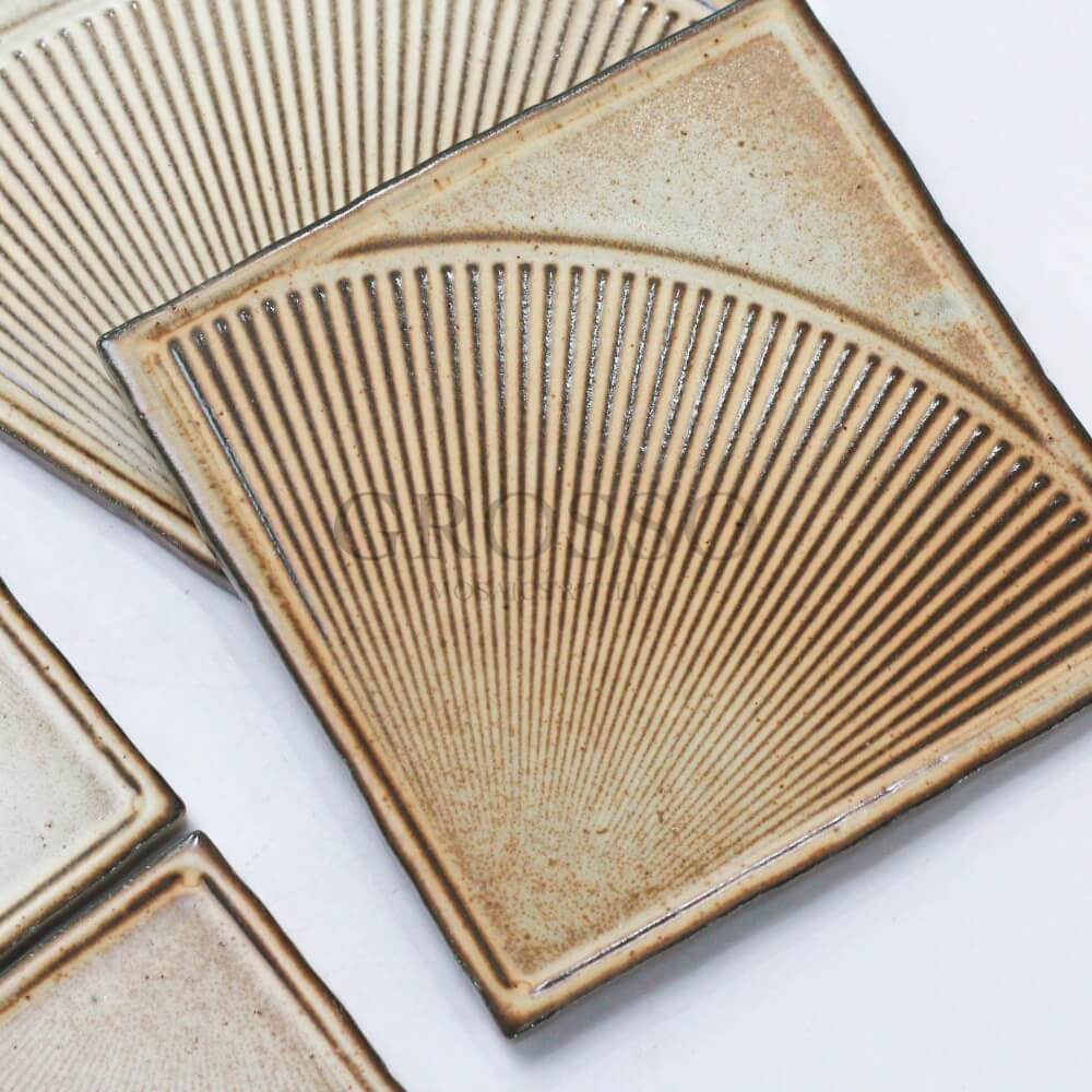 125mm Handmade Tile Square Bathroom Backsplash Wall Ceramic Mosaic Tile Chinese Factory 3 125mm Handmade Tile Square Bathroom Backsplash Wall Ceramic Mosaic Tile Chinese Factory - Image 3