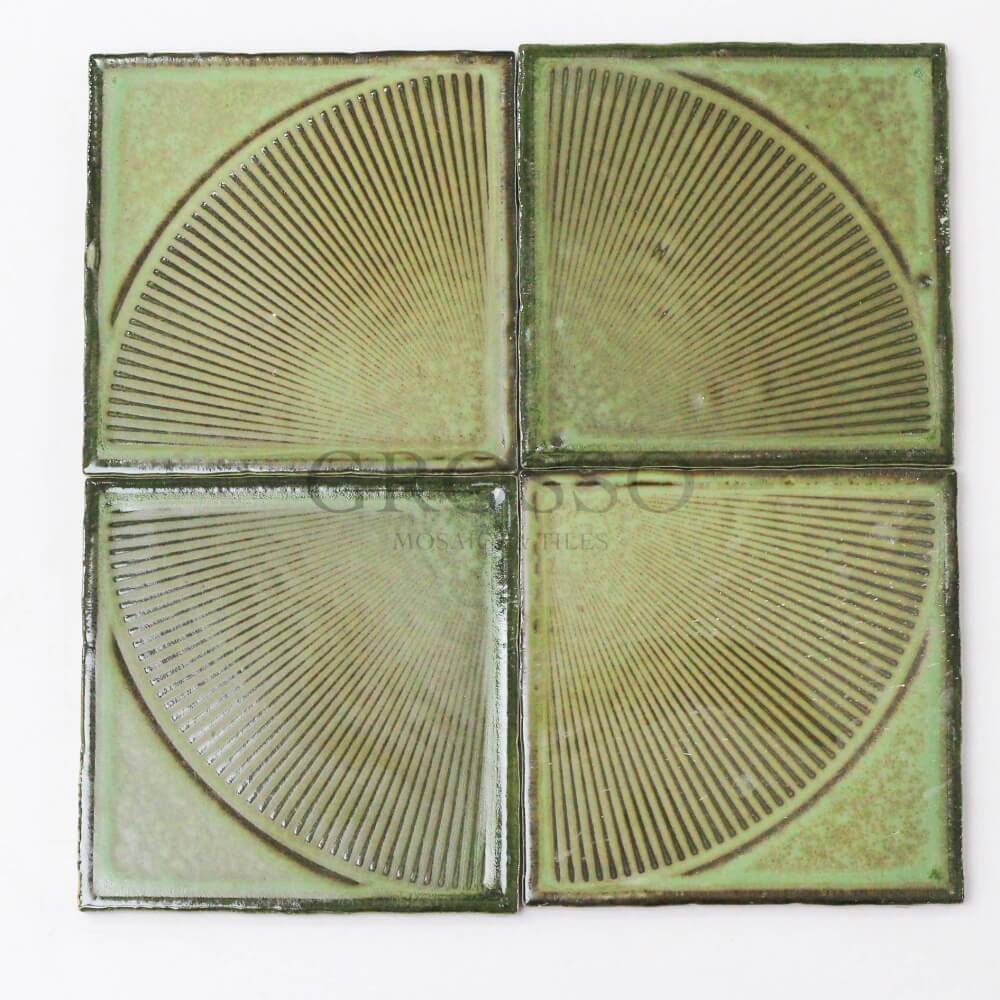 125mm Handmade Tile Dark green and Metallic Bathroom Backsplash Ceramic Mosaic Tile 1 125mm Handmade Tile Dark green and Metallic Bathroom Backsplash Ceramic Mosaic Tile