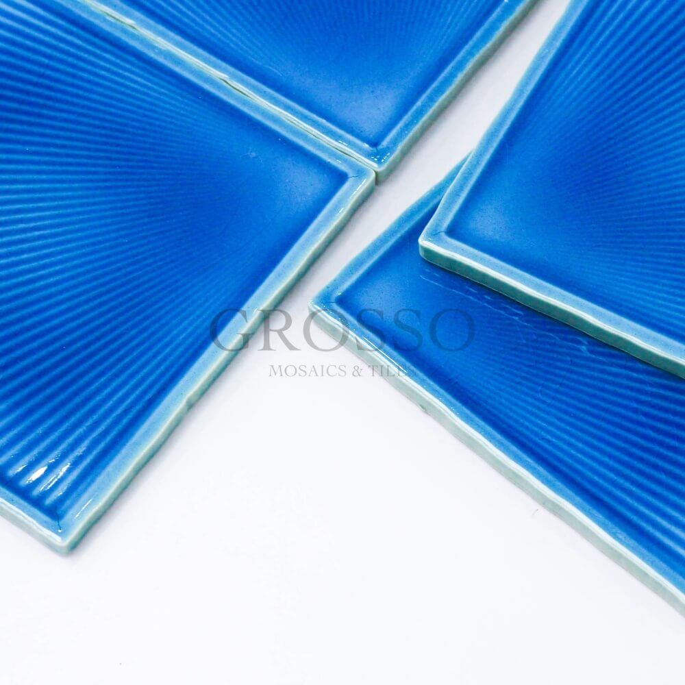 125mm Handmade Tile Crackle Blue Bathroom Backsplash Wall Ceramic Mosaic Tiles 3 125mm Handmade Tile Crackle Blue Bathroom Backsplash Wall Ceramic Mosaic Tiles - Image 3