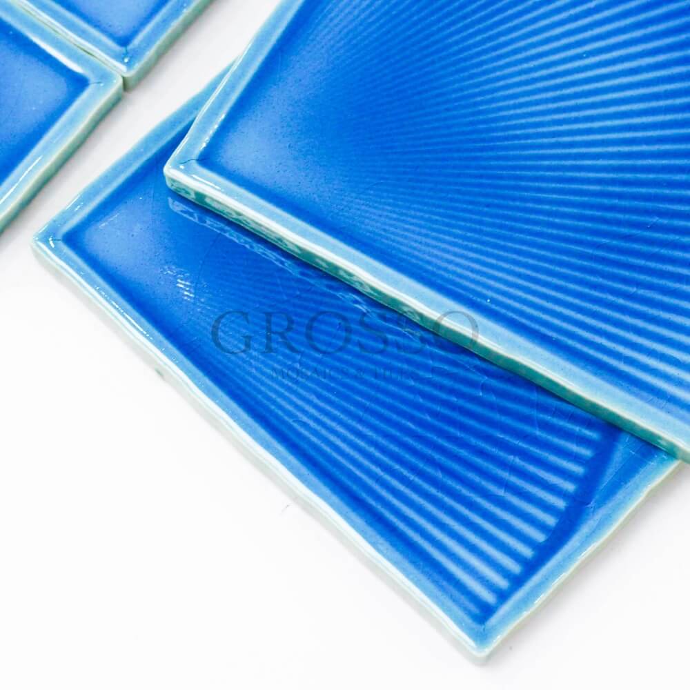 125mm Handmade Tile Crackle Blue Bathroom Backsplash Wall Ceramic Mosaic Tiles 4 125mm Handmade Tile Crackle Blue Bathroom Backsplash Wall Ceramic Mosaic Tiles - Image 4