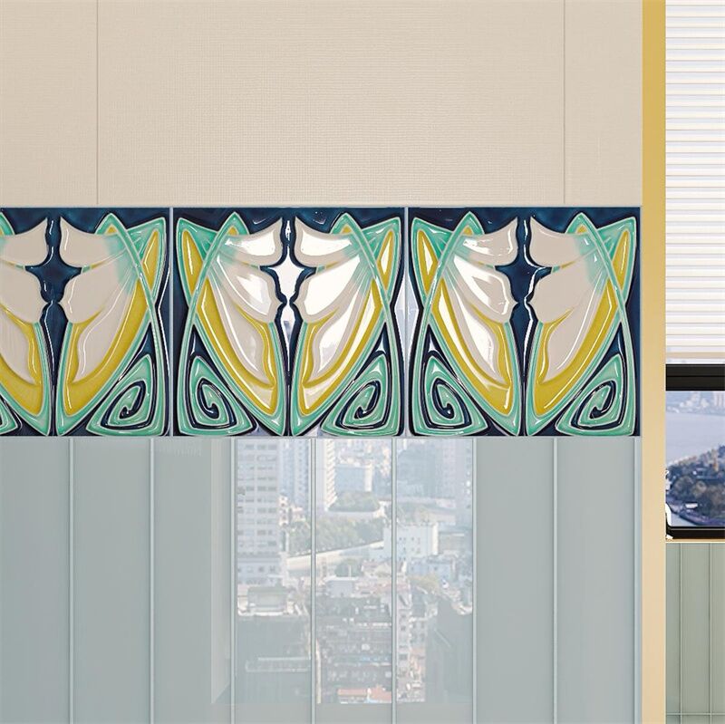 Retro Blue Yellow Pattern Porcelain Tile indoor Hotel villa Bathroom Kitchen Background Ceramic Wall Tiles Factory-3 1 Retro Blue Yellow Pattern Porcelain Tile indoor Hotel villa Bathroom Kitchen Background Ceramic Wall Tiles Factory-3